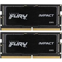 Память оперативная/ Kingston 32GB 6400MT/s DDR5 CL38 SODIMM (Kit of 2) FURY Impact XMP (KF564S38IBK2-32)