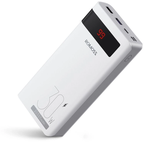 Мобильный аккумулятор Romoss Sense8PS Pro 30000mAh QC3.0/PD3.0 5A белый (6936857200963) фото 2