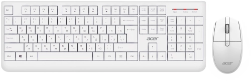 Клавиатура + мышь Acer OCC401 клав:белый мышь:белый USB беспроводная Multimedia (ZL.ACCCC.017)