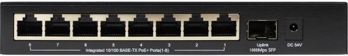 ORIGO OS1209P/ 80W/ A1A Неуправляемый PoE-коммутатор 8x100Base-TX PoE+, 1x1000Base-X SFP, PoE-бюджет 80 Вт, корпус металл (OS1209P/80W/A1A) фото 4