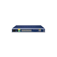IGS-5225-16T4S индустриальный управляемый коммутатор/ IP30 19" Rack Mountable Industrial L2+/L4 Managed Ethernet Switch, 16*1000T + 4*100/1000X SFP (-40 - 75 C, AC + 2 DC, DIDO, ERPS Ring, 1588)