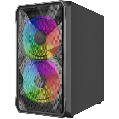Powercase Mistral Micro A3B ARGB, Tempered Glass, 2x 140mm ARGB PWM+1x 120mm ARGB PWM, чёрный, mATX (CMMAB-A3) фото 2