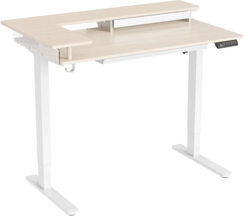 Стол для компьютера Cactus CS-EDL-DWT электропривод столешница ДСП светлый дуб каркас белый 120x72x60см