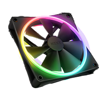 Кулер для корпуса ПК/ Case Cooler NZXT F140 RGB Duo (140x140x25mm, 4-pin PWM, RGB, 84.75CFM, 36dBA, 1800RPM, Black) (RF-D14SF-B1)