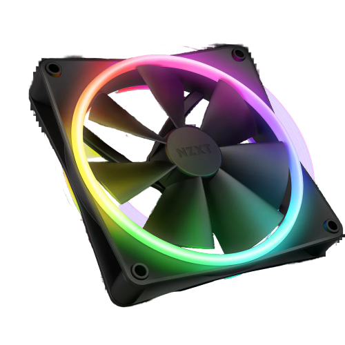 Кулер для корпуса ПК/ Case Cooler NZXT F140 RGB Duo (140x140x25mm, 4-pin PWM, RGB, 84.75CFM, 36dBA, 1800RPM, Black) (RF-D14SF-B1)