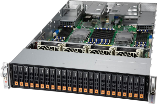 Supermicro MP SuperServer 2U 240P-TNRT noCPU(4)3rd Gen Scalable/TDP 250W/no DIMM(48)/24 NVMe/SAS3/SATA3 with 8SAS3/SATA3/2x10GbE,2x10GbSFP+/4PCIEx16 ,2PCIEx8 ,4PCIEx8/2x2000W/SFT-OOB-LIC (SYS-240P-TNRT_EMPTY)