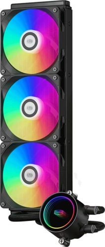 Система водяного охлаждения PcCooler DA360 BK ARGB Soc-AM5/ AM4/ 1200/ 1700/ 1851 черный 4-pin Al 300W Ret (DA360-BKAWXX-GL)