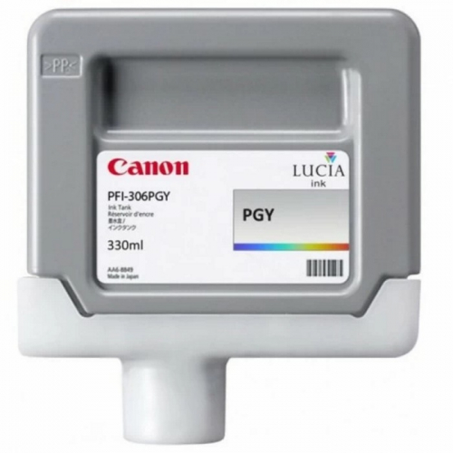 Картридж CANON PFI-306PGY Photo, серый, 330мл., для iPF 8300/ 8300S/ 8400/ 9400/ 9400S (6667B001)