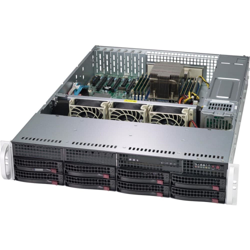 Серверная платформа Supermicro A+ 2013S-C0R/ 1x SP3/ x 8DIMM/ no HDD(up 8LFF)/ BCM 3008/ 2x GbE/ 2x 740W (up 2) (AS -2013S-C0R)