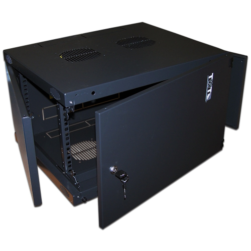 Шкаф настенный Next, 15U 550x450, металлическая дверь, черный, I (TWT-CBWNM-15U-6X4-BK)