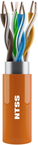Кабель информационный NTSS NTSS-IN-FTP4-5E-LSZH-OR кат.5E F/ UTP 4X2X24AWG LSZH внешний 305м оранжевый