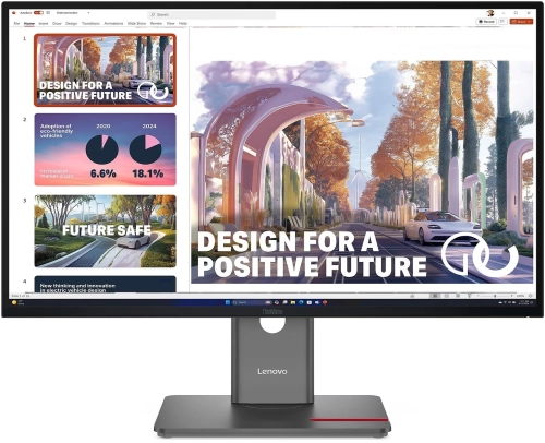 Монитор Lenovo 27 ThinkVision P27QD-40 черный IPS LED 4ms 16:9 HDMI матовая HAS Piv 1500:1 350cd 178гр/ 178гр 2560x1440 120Hz DP QHD USB 6.8кг (64B3GAT2UK)