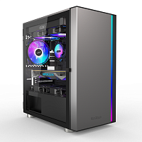 Корпус без блока питания/ Case PCCooler LM300 ARGB BK, Mini-Tower, TG, 1x120mm ARGB, 1xUSB-A 3.0 + 2xUSB-A 2.0, mATX, mITX Black