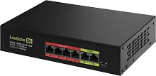 Exegate EX299020RUS Коммутатор неуправляемый ExeGate EDES-1006D.4PoE-48W (6-портовый UTP 10/100 Base-Tx: 4 порта 802.3af (PoE), мощность PoE: 25W, суммарно 48W, 2 порта RJ45 uplink, настенный/настольн