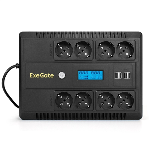 Exegate EX295014RUS ИБП ExeGate NEO Smart LHB-850.LCD.AVR.8SH.CH.RJ.USB фото 2