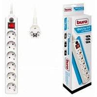 Сетевой фильтр Buro 600SH-5-W 5м (6 розеток) белый (коробка)