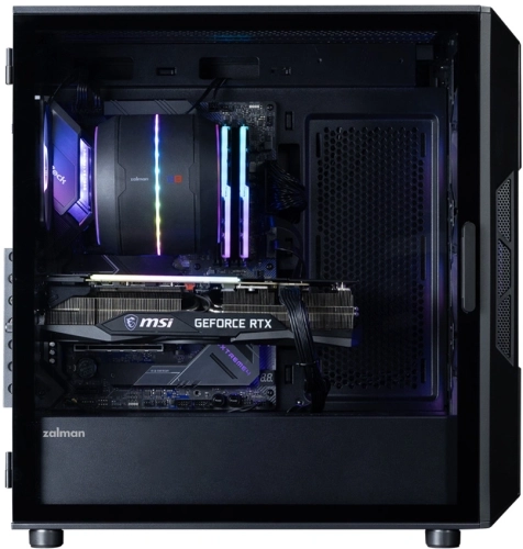 корпус ZALMAN I3 NEO ARGB V2 BLACK, ATX, BLACK, FRONT MESH, WINDOW, 2x3.5, 3x2.5, 1xUSB2.0, 2xUSB3.0, 1xUSB Type-C, FRONT 3x120mm ARGB, REAR 1x120mm ARGB фото 7