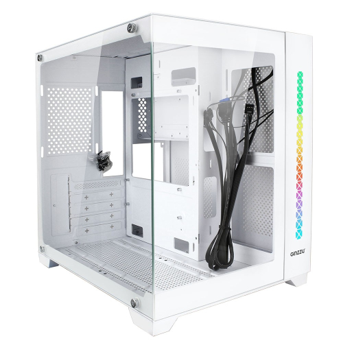 Ginzzu V420 RGB подсветка, закаленное стекло 1*USB 3.0,1*USB 2.0, AU Белый mATX фото 2
