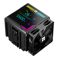 Кулер для процессора/ CPU Cooler Thermalright Peerless Assassin 140 Digital Black (4-pin PWM, 165mm, Ni/ Cu, 6x6mm, 1x120mm + 1x140mm, 82.CFM, 29.6dBA, 1850RPM, S: 1200, 1700, 1851, 115X, 2011, 2066, A (PA140-DG-BL)