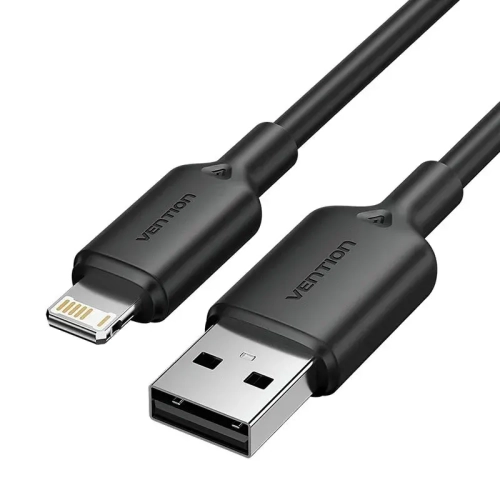 Кабель Vention USB 2.0 AM/Lightning 8M для iPad/iPhone 2.4A Черный (LAMBF)
