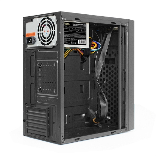Exegate EX292350RUS Корпус Minitower ExeGate BAA-113-AAA450 (mATX, БП AAA450 с вент. 8см, 2*USB, аудио, черный) фото 2