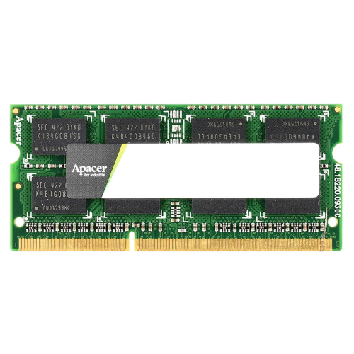 Модуль памяти Apacer 4GB DDR3 1333 Mhz SODIMM DS.04G2J.K9M Non-ECC, CL9, 1.5V, 512x8, 10600