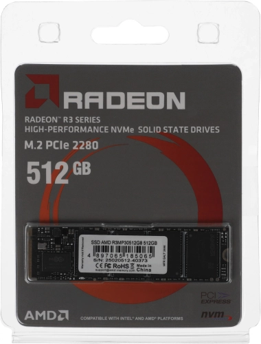 Накопитель SSD AMD PCIe 3.0 x4 512GB R3MP30512G8 Radeon M.2 2280 фото 6