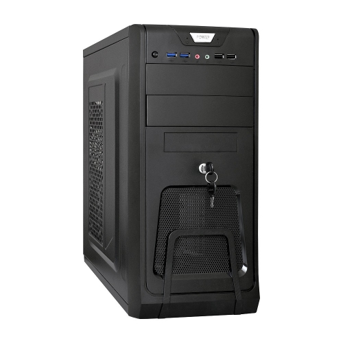 Exegate EX283217RUS Корпус Miditower ExeGate CP-603UB Black, ATX, , 2*USB+2*USB3.0, Audio, замок блокировки кнопки питания