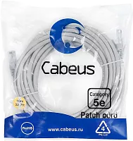 Cabeus PC-UTP-RJ45-Cat.5e-15m-LSZH Патч-корд U/ UTP, категория 5е, 2xRJ45/ 8p8c, неэкранированный, серый, LSZH, 15м