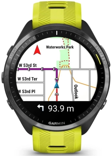Смарт-часы Garmin Forerunner 965 47мм 1.4 AMOLED корп.черный рем.черный/желтый разм.брасл.:135-205мм (010-02809-12) фото 3