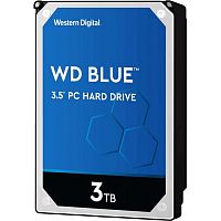 Жесткий диск HDD 3TB Western Digital Blue, 3.5", SATA III, 5400rpm, 256Mb (WD30EZAZ)