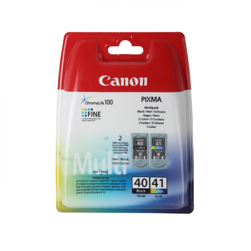 Картридж струйный Canon PG-40+CL-41, черный/ трехцветный набор, 330+310 страниц, Pixma MP450/ 150/ 170 (0615B043)