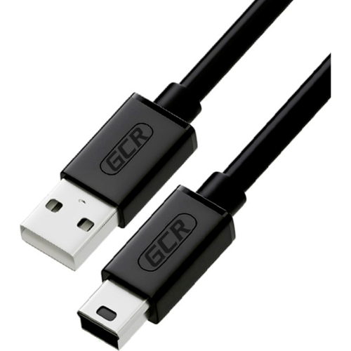 GCR Кабель 0.75m USB 2.0, AM/ mini 5P, черный, 28/ 28 AWG, экран, армированный, морозостойкий, GCR-UM2M5P-BB2S-0.75m