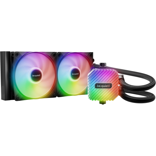 Водяное охлаждение для процессора/ Water Cooling System be quiet! LIGHT LOOP 240mm (250W, 240mm, Black, ARGB/ Fans: 2x120mm, 61.8CFM, 34.9dBA, 2100RPM/ Pump 2900RPM, Rad thickness 27mm/ S: 1851, 1700, (BW020)