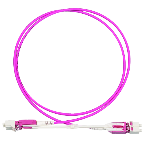 Патч-корд оптический LANMASTER, дуплексный, Uniboot Push-pull, LC/PC-LC/PC, OM4, LSZH, 2 мм, 2.0 м LAN-2LU-2LU/OM4/SL-2.0