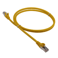 Патч-корд RJ45 - RJ45, 4 пары, FTP, категория 5е, 1 м, желтый LSZH, LANMASTER LAN-PC45/S5E-1.0-YL