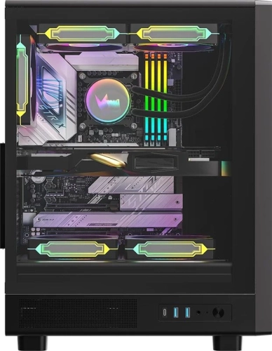 корпус Formula V Line MANA Dynamic Black AR, ATX, TYPE-C*1, USB3.0*2, FRONT 3x120mm ARGB, REAR 1x120mm ARGB фото 4