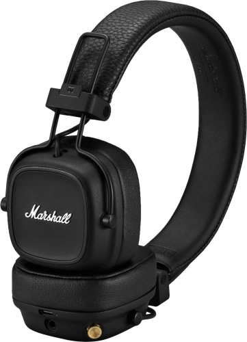 Гарнитура накладные Marshall Major IV черный беспроводные bluetooth оголовье (MAJOR IV BLACK)