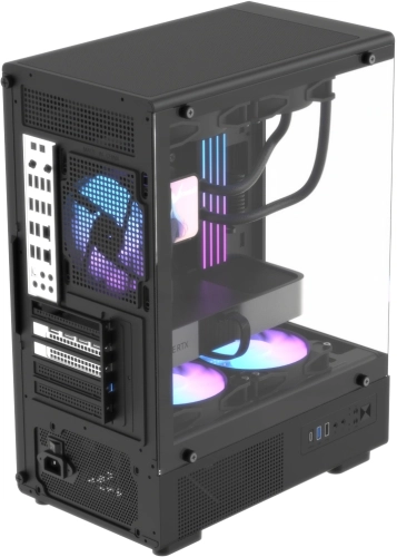 Корпус Formula Crystal Z1CM Plus AR v2 черный без БП mATX 5x120mm 1xUSB3.0 audio bott PSU (CRYSTAL Z1CM PLUS BLACK AR V2) фото 5