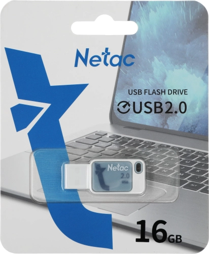 Флеш Диск Netac UA31 16Gb [NT03UA31N-016G-20BL], USB2.0, голубая фото 2