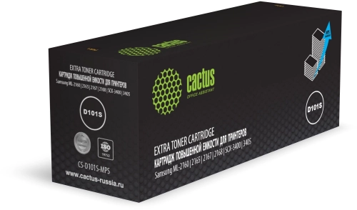 Картридж лазерный Cactus CS-D101S-MPS MLT-D101S черный (5000стр.) для Samsung ML-2160/2165/2167/2168/SCX-3400/3405