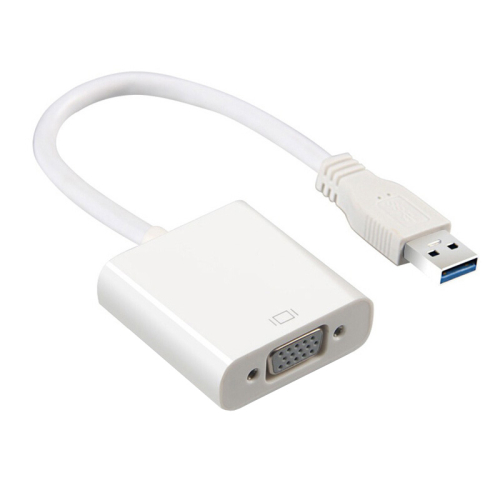 GCR Конвертер-переходник USB 3.0 AM ] VGA 15F, белый, GL-U32VGA2