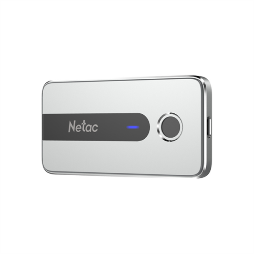 Netac Z11 500GB USB 3.2 Gen 2 Type-C External SSD AES 256-bit Fingerprint Encryption, R/ W up to 550MB/ 480MB/ s,with USB-C to USB-A cable and USB-A to USB-C adapter 3Y wty (NT01Z11-500G-32SL)