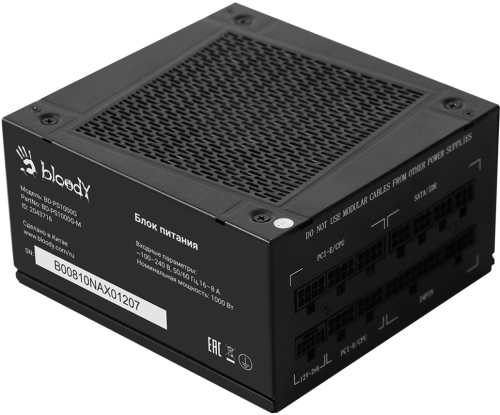 Блок питания Bloody ATX 1000W BD-PS1000G 80+ gold (20+4pin) APFC 140mm fan 12xSATA Cab Manag RTL (BD-PS1000G-M) фото 4