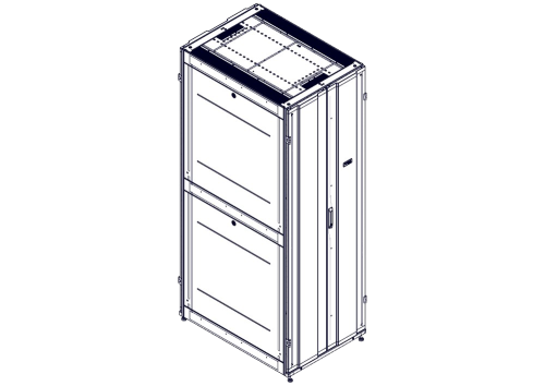 Шкаф Systeme Electric, серия Uniprom, 48U-750/ 1070, боковые панели 4шт, черный (UR3157)