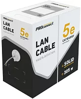 Кабель информационный PROconnect 01-0027 кат.5E F/ UTP 2X2X24AWG PVC внутренний 305м серый