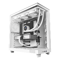 Корпус без блока питания/ Case NZXT H6 Flow, Midi-Tower, TG, 3x120mm, 2xUSB-A 3.2 + 1xUSB-C 3.2, ATX, mATX, mITX White (CC-H61FW-01)
