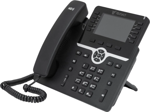 IP-телефон Flat-Phone B10: 20 SIP-аккаунтов, 2 порта 10/100/1000BASE-T (RJ-45), ЖК-дисплей, PoE, ТОРП (FLAT-PHONE-B10/RU)