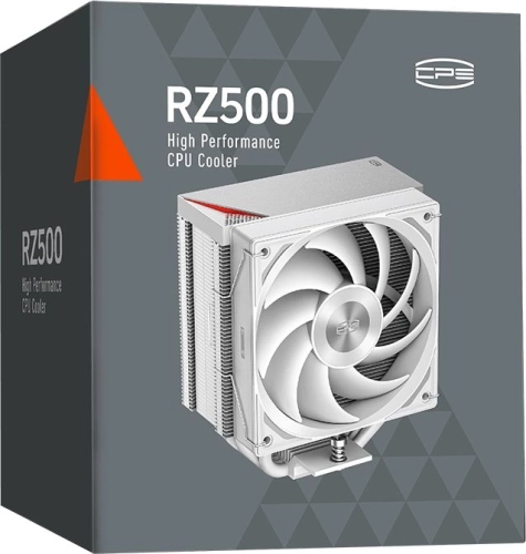Устройство охлаждения(кулер) PcCooler RZ500 Soc-AM5/ AM4/ 1200/ 1700/ 1851 белый 4-pin 32dB Al+Cu 250W Ret (RZ500-WHNWNX-GL) фото 2