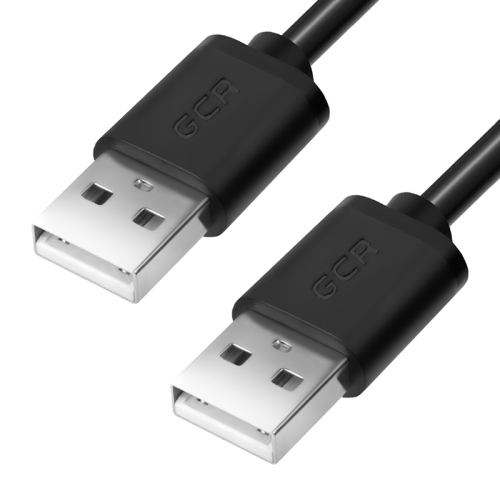 Greenconnect Кабель 1.0m USB 2.0, AM/AM, черный, 28/28 AWG, экран, армированный, морозостойкий, GCR-UM5M-BB2S-1.0m